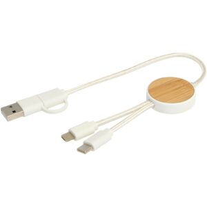 Câble 5 en 1 Chechia en plastique recyclé de 30 cm pour la synchronisation des données et la charge rapide de 27 W avec détai – vue 2