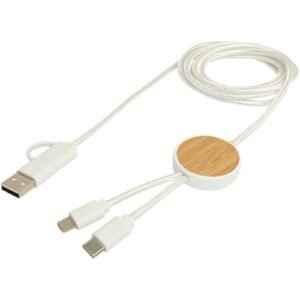 Câble 5 en 1 Chechia en plastique recyclé de 150 cm pour la synchronisation des données et la charge rapide de 27 W avec déta – vue 2