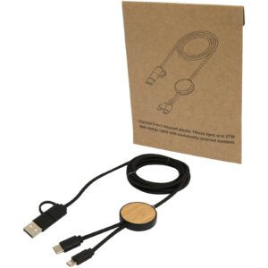 Câble 5 en 1 Chechia en plastique recyclé de 150 cm pour la synchronisation des données et la charge rapide de 27 W avec déta – vue 3