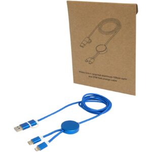 Câble 5 en 1 Alasia en aluminium et plastique recyclés de 150 cm pour la synchronisation des données et la charge rapide de 2 – vue 3