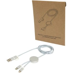 Câble 5 en 1 Alasia en aluminium et plastique recyclés de 150 cm pour la synchronisation des données et la charge rapide de 2 – vue 4