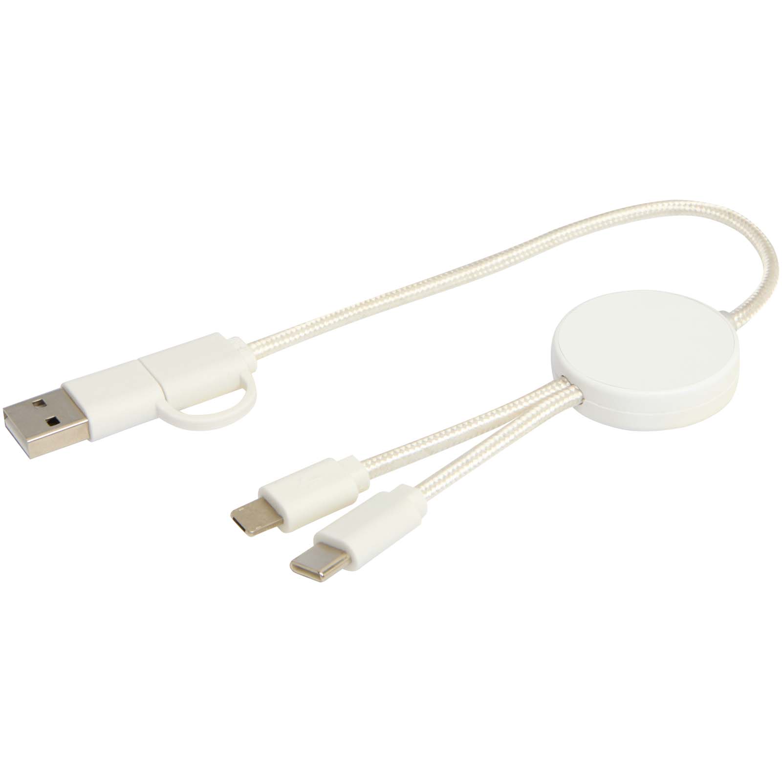 Câble 5 en 1 Citala en plastique recyclé de 30 cm pour la synchronisation des données et la charge rapide de 27 W Câble 5 en 1 Citala en plastique recyclé de 30 cm pour la synchronisation des données et la charge rapide de 27 W – vue 2
