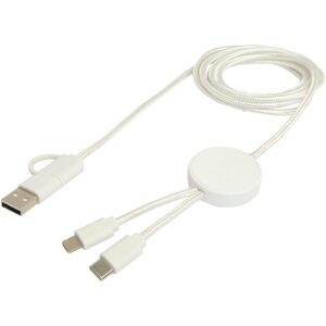 Câble 5 en 1 Citala en plastique recyclé de 150 cm pour la synchronisation des données et la charge rapide de 27 W – vue 2