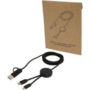 Câble 5 en 1 Citala en plastique recyclé de 150 cm pour la synchronisation des données et la charge rapide de 27 W – vue 3
