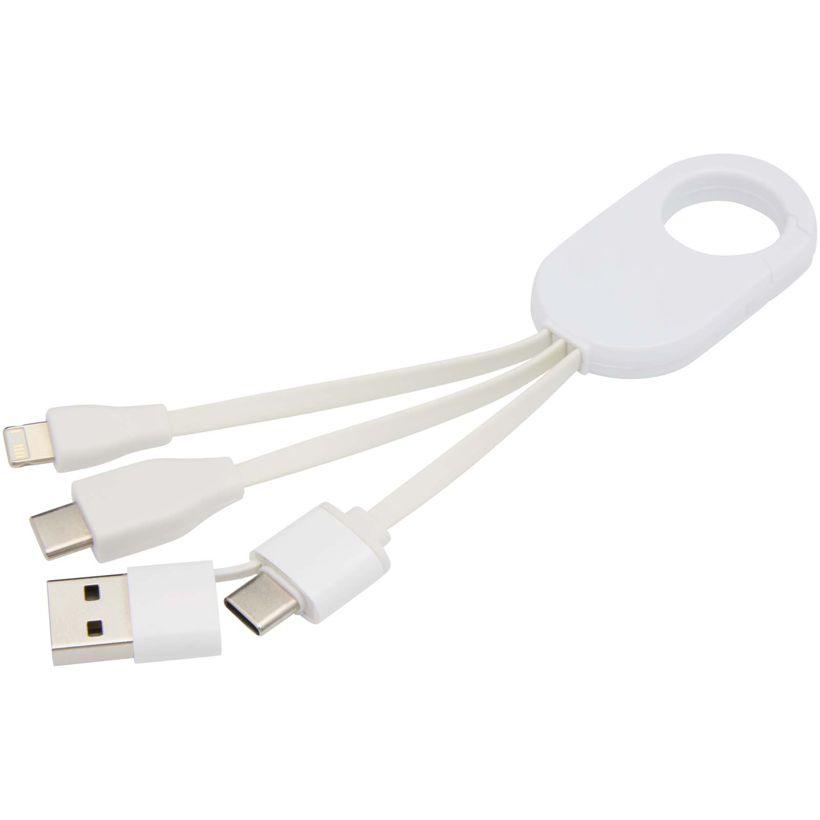 Câble de charge 4 en 1 Troop en plastique recyclé Câble de charge 4 en 1 Troop en plastique recyclé – vue 2