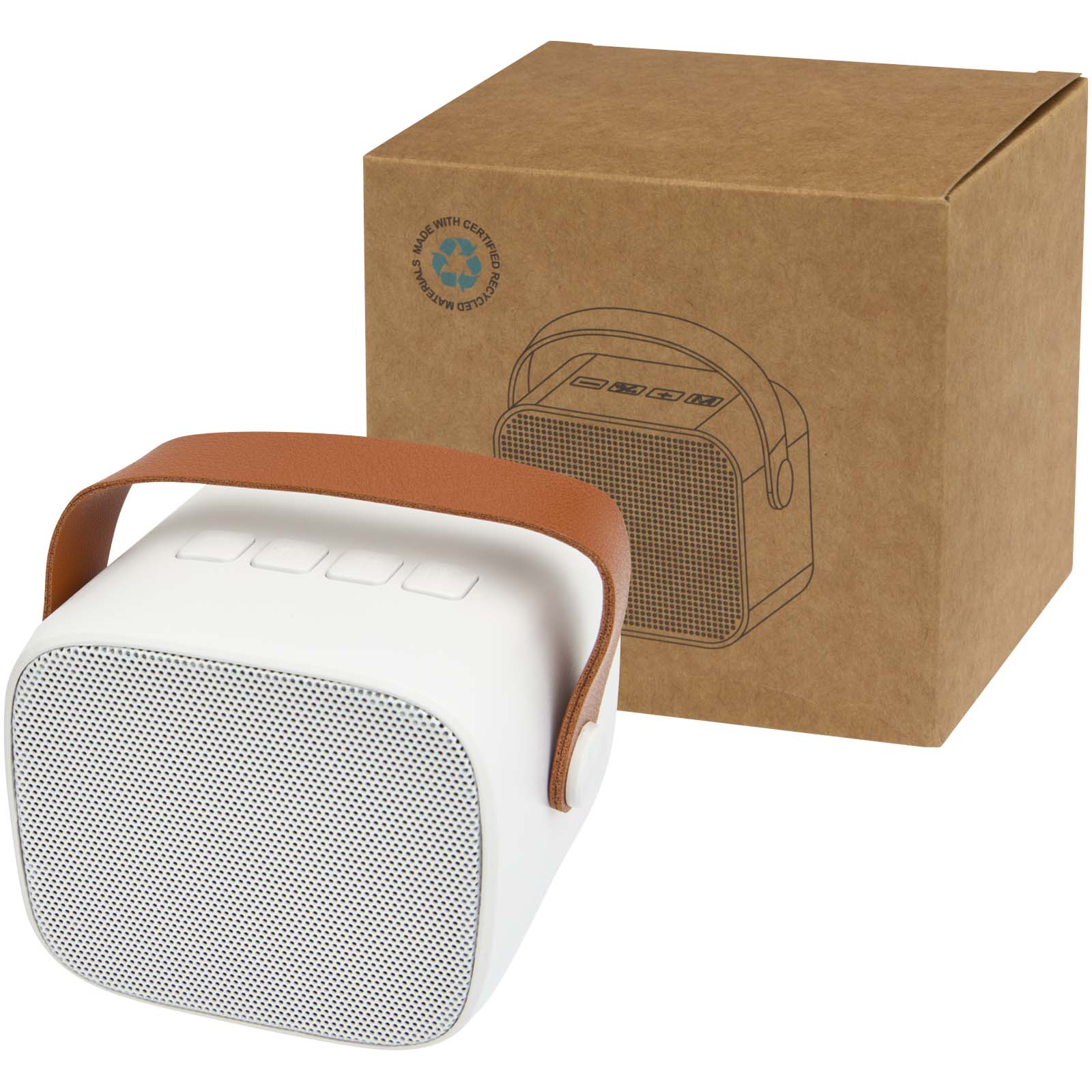 Haut-parleur sans fil Diya de 3 W en plastique recyclé Haut-parleur sans fil Diya de 3 W en plastique recyclé