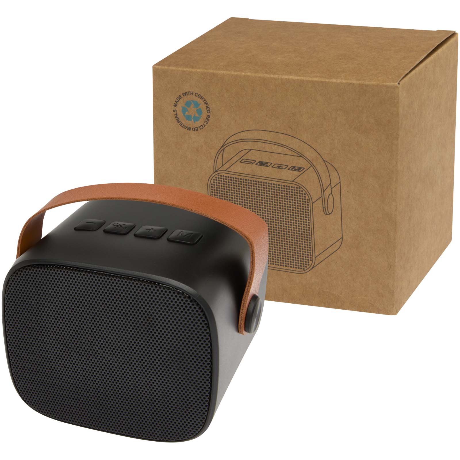 Haut-parleur sans fil Diya de 3 W en plastique recyclé Haut-parleur sans fil Diya de 3 W en plastique recyclé – vue 3