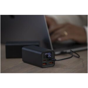 Batterie de secours Acamar de 20 000 mAh et 70 W en aluminium recyclé pour ordinateur portable – vue 2