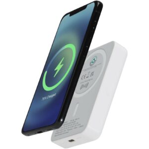 Batterie de secours Acrab magnétique sans fil de 10 000 mAh et 15 W avec PD de 20 W – fabriquée en plastique recyclé