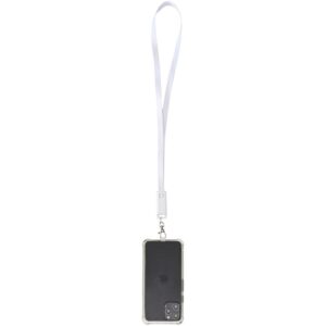 Tour de cou pour smartphone Franz en plastique recyclé avec synchronisation des données intégrée et câble 5 en 1 pour charge – vue 2