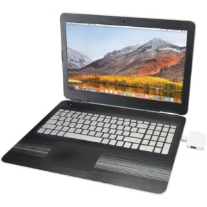 Hub USB 4 ports Gaia avec sortie USB-A et Type-C et double entrée – fabriqué en plastique recyclé – vue 2