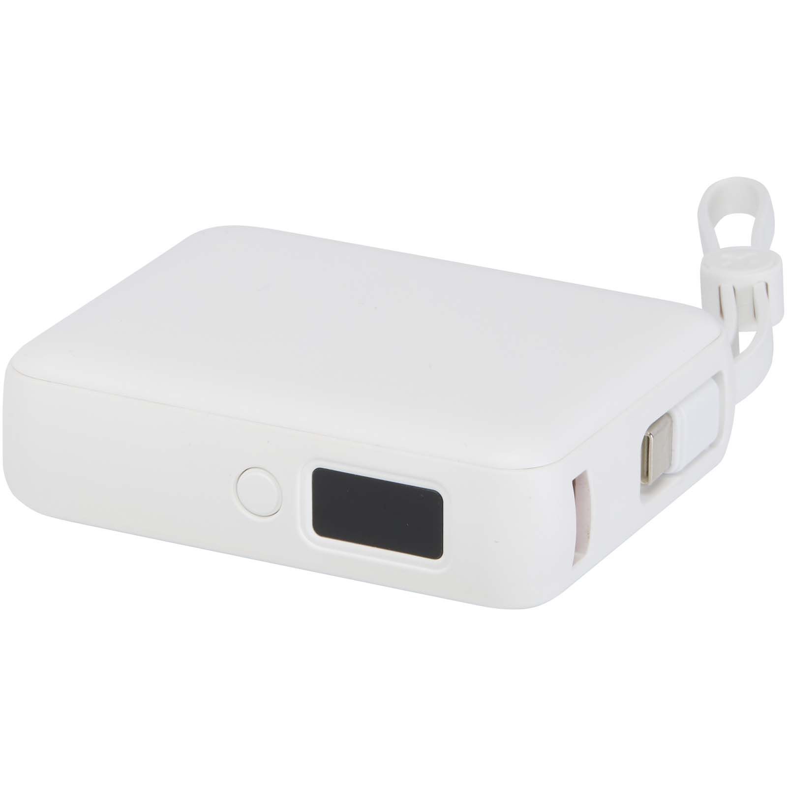 Batterie externe Acrux de 10 000 mAh et 35 W pour tablette avec câble Type-C intégré – fabriquée en plastique recyclé Batterie externe Acrux de 10 000 mAh et 35 W pour tablette avec câble Type-C intégré – fabriquée en plastique recyclé – vue 2