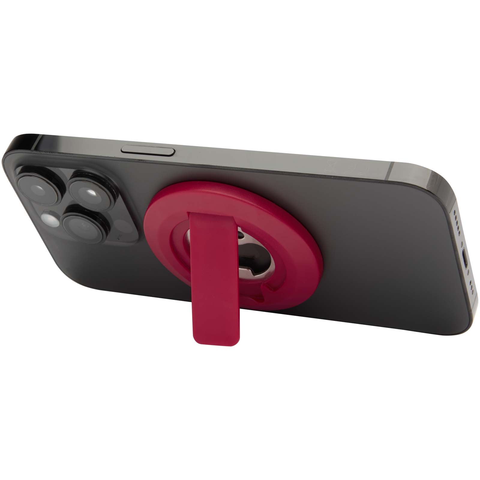 Support de téléphone magnétique Ain en plastique recyclé avec décapsuleur Support de téléphone magnétique Ain en plastique recyclé avec décapsuleur – vue 3