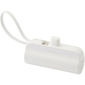 Batterie de secours Alnair Type-C de5 000 mAh et 10 W en plastique recyclé avec support de retournement intégré et câble 2 en – vue 2