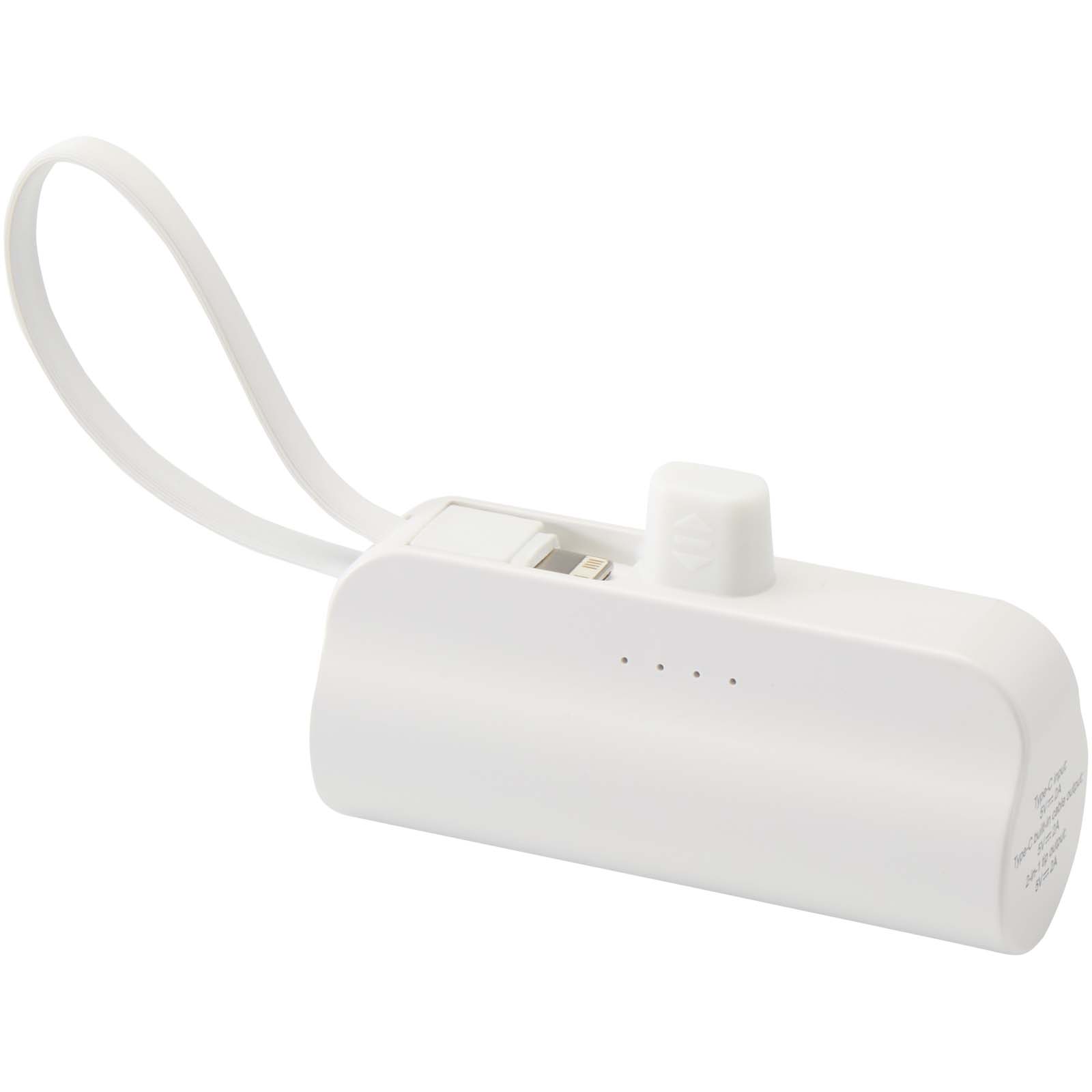 Batterie de secours Alnair Type-C de5 000 mAh et 10 W en plastique recyclé avec support de retournement intégré et câble 2 en Batterie de secours Alnair Type-C de5 000 mAh et 10 W en plastique recyclé avec support de retournement intégré et câble 2 en – vue 2