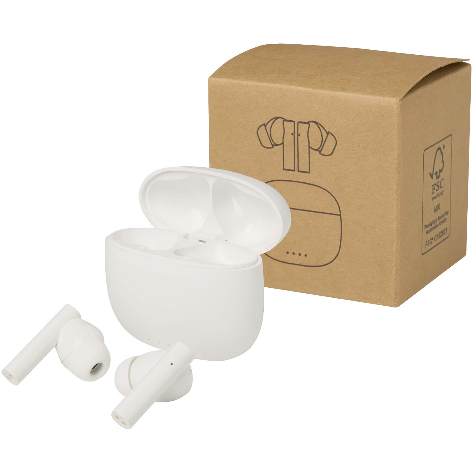 Oreillette Bluetooth® True Wireless Alterf en plastique recyclé avec embouts en silicone Oreillette Bluetooth® True Wireless Alterf en plastique recyclé avec embouts en silicone