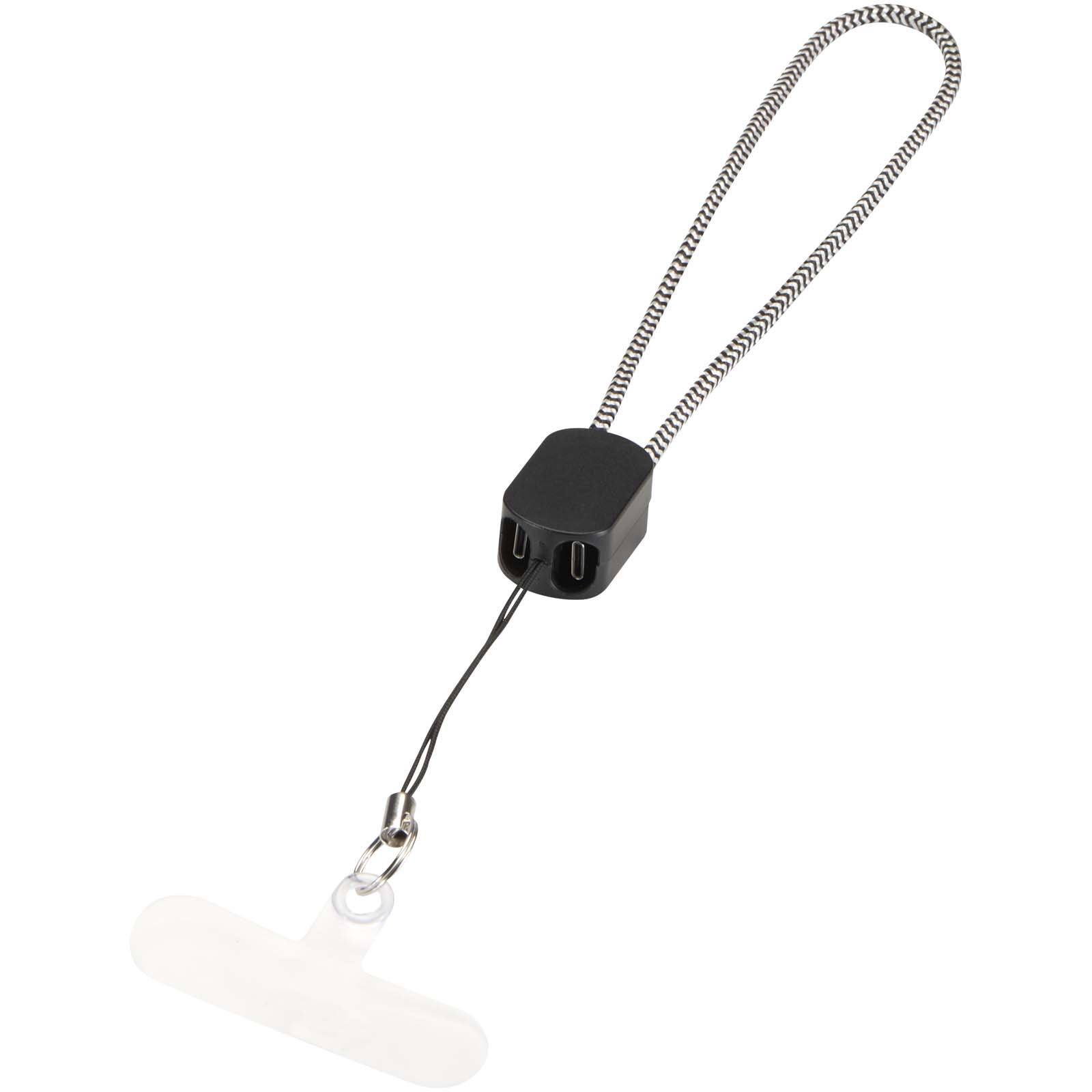 Lanyard de poignet recyclé Arich RCS avec câble de recharge Type-C de 20 W intégré Lanyard de poignet recyclé Arich RCS avec câble de recharge Type-C de 20 W intégré – vue 2