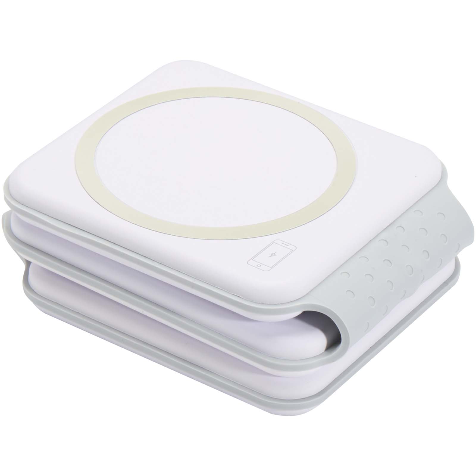 Chargeur sans fil pliable Armus 3 en 1 de 15 W en plastique recyclé Chargeur sans fil pliable Armus 3 en 1 de 15 W en plastique recyclé – vue 2