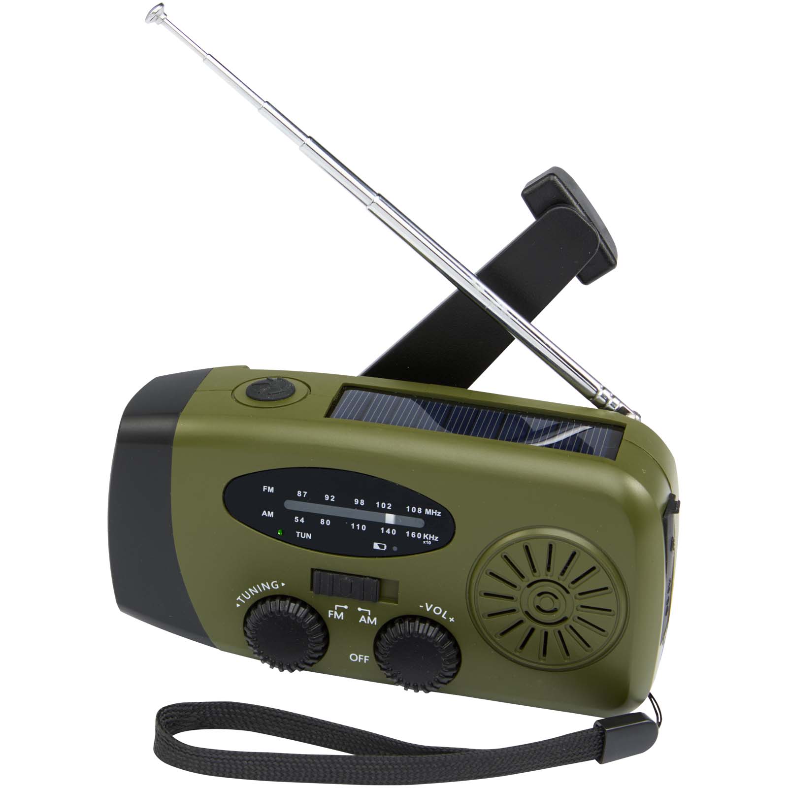 Radio d’urgence en plastique recyclé RCS Avior Radio d’urgence en plastique recyclé RCS Avior