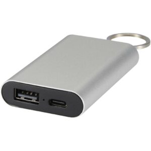 Batterie de secours Arcturus en aluminium recyclé de 2 000 mAh avec porte-clés – vue 2
