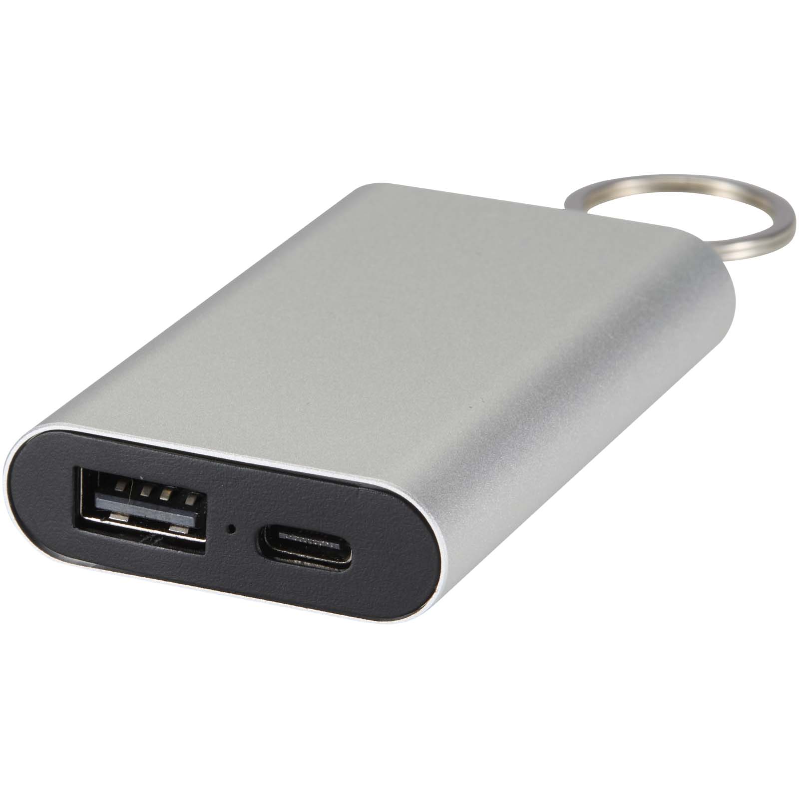 Batterie de secours Arcturus en aluminium recyclé de 2 000 mAh avec porte-clés Batterie de secours Arcturus en aluminium recyclé de 2 000 mAh avec porte-clés – vue 2