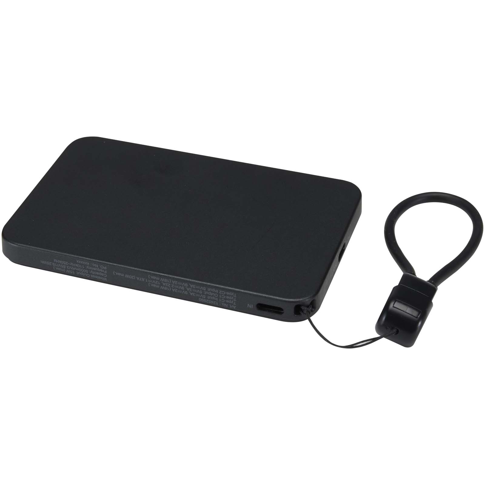Batterie externe magnétique SMART de 5 000 mAh en plastique recyclé avec cordon Batterie externe magnétique SMART de 5 000 mAh en plastique recyclé avec cordon – vue 2