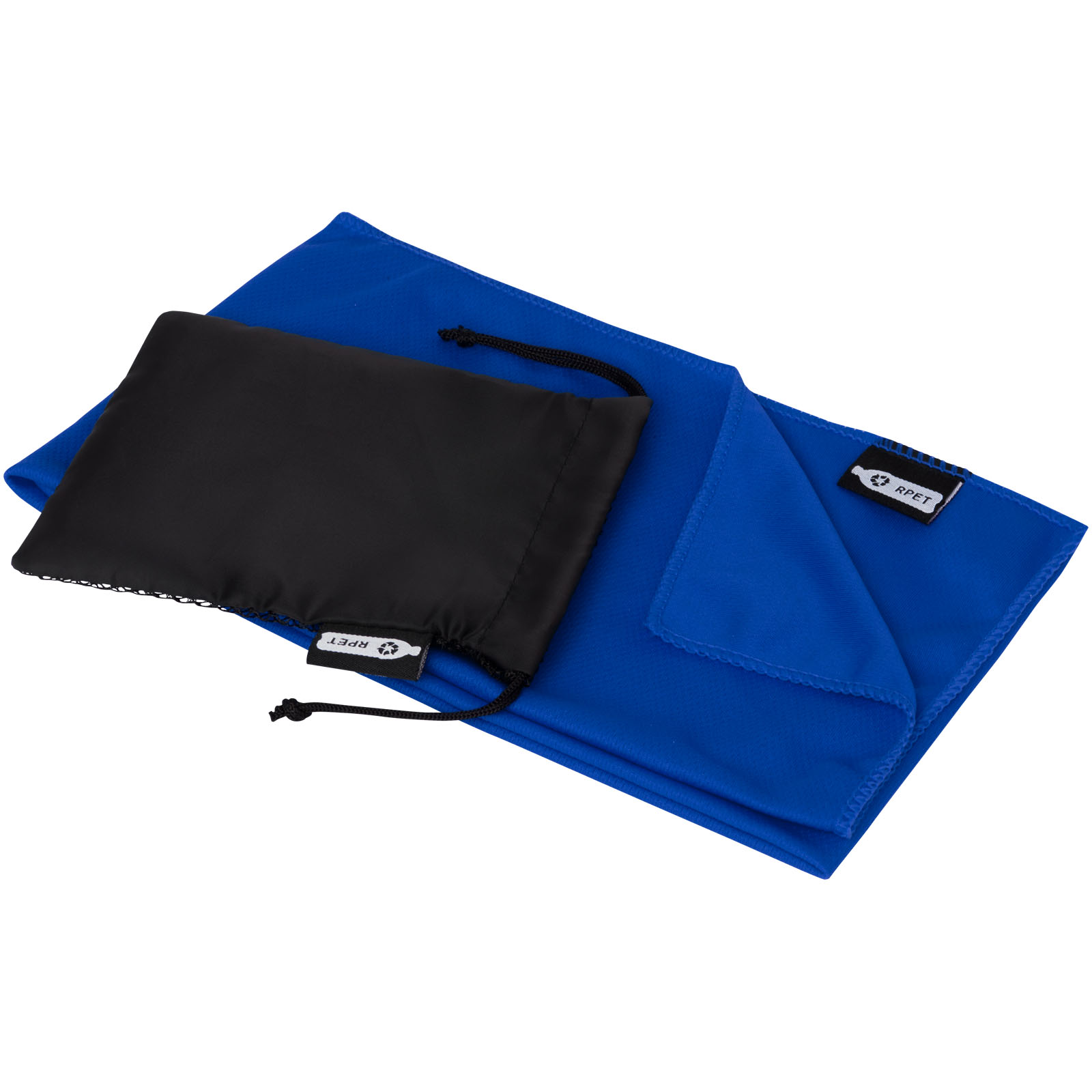 Serviette de sport rafraîchissante en PET recyclé Raquel avec pochette 80 x 30 cm Serviette de sport rafraîchissante en PET recyclé Raquel avec pochette 80 x 30 cm – vue 3