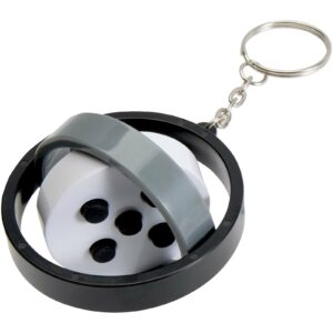 Porte-clés fidget gyroscope en plastique recyclé Spinx – vue 2