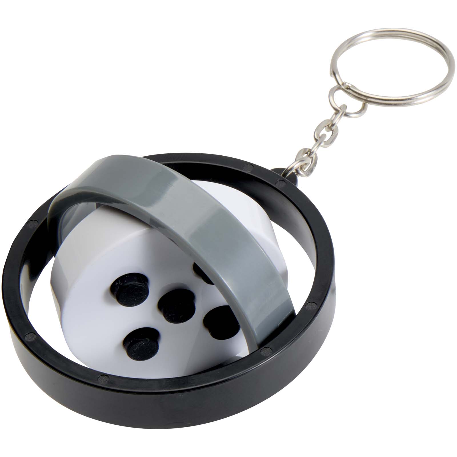Porte-clés fidget gyroscope en plastique recyclé Spinx Porte-clés fidget gyroscope en plastique recyclé Spinx – vue 2