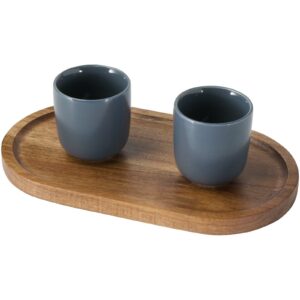 Plateau de service Edge en acacia – vue 2