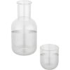Ensemble carafe et tasse en verre Amelie en finition mate