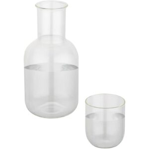 Ensemble carafe et tasse en verre Amelie en finition mate