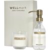 Distributeur de savon pour les mains de 250 ml et ensemble de bougies parfumées de 150 g Wellmark Discovery- parfum linge fra