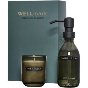 Distributeur de savon pour les mains de 250 ml et ensemble de bougies parfumées de 150 g Wellmark Discovery- parfum linge fra – vue 4