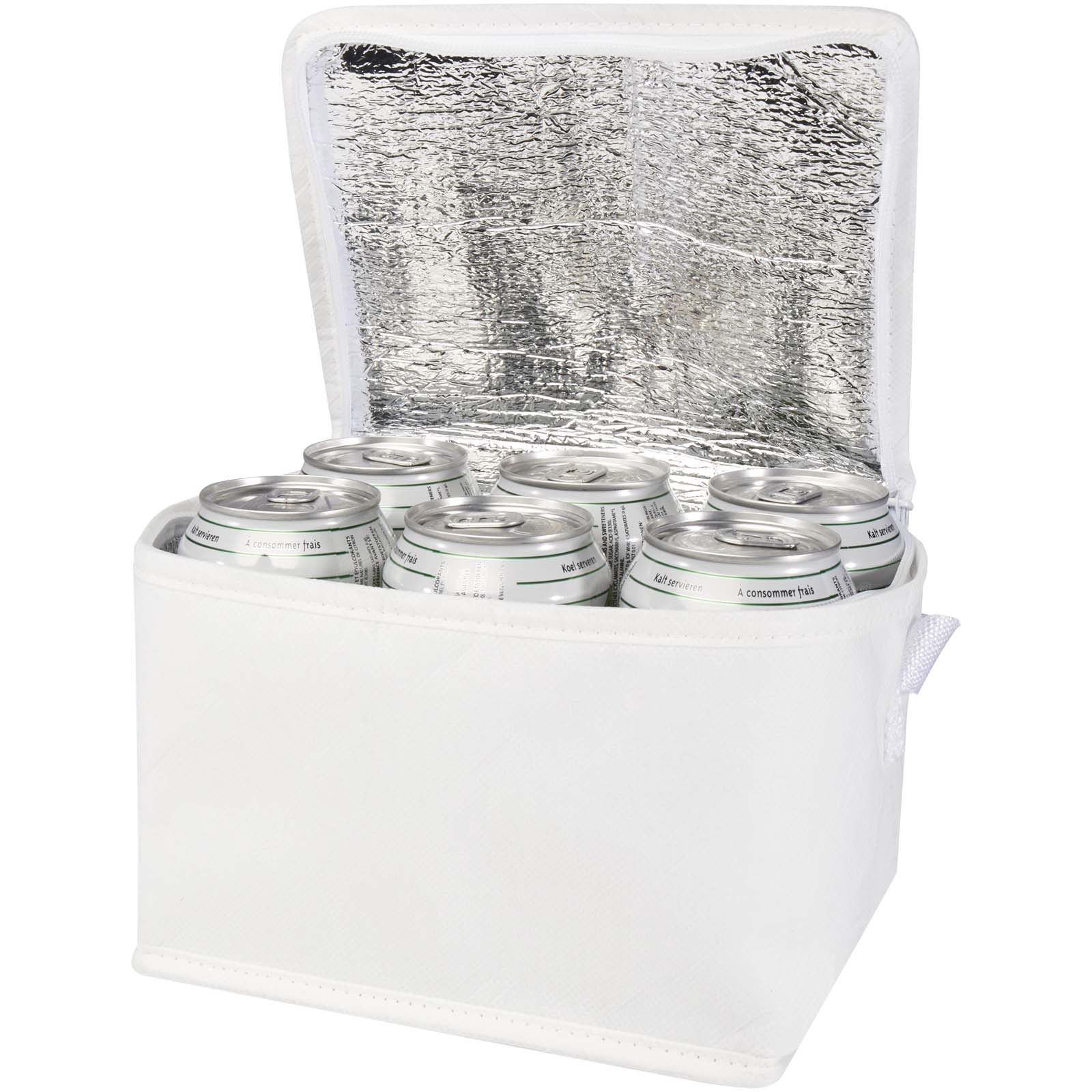 Sac isotherme Spectrum non tissé recyclé GRS de 4L pour 6 canettes Sac isotherme Spectrum non tissé recyclé GRS de 4L pour 6 canettes