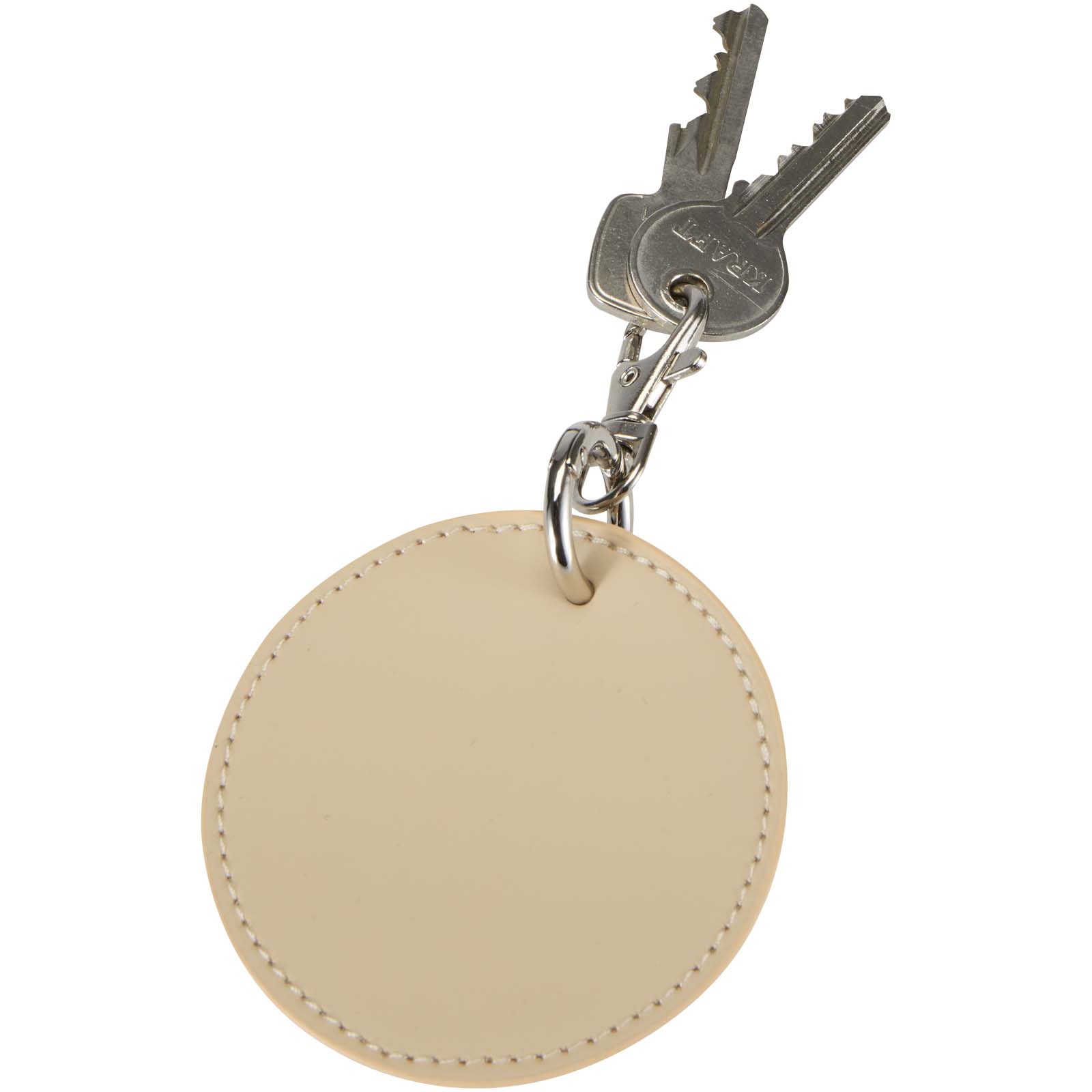 Porte-clés rond à breloques en matériaux recyclés certifié GRS Resi Plus Porte-clés rond à breloques en matériaux recyclés certifié GRS Resi Plus – vue 2