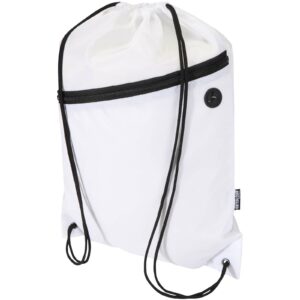 Sac à cordon Oriole en RPET avec poche avant zippée, 5 L