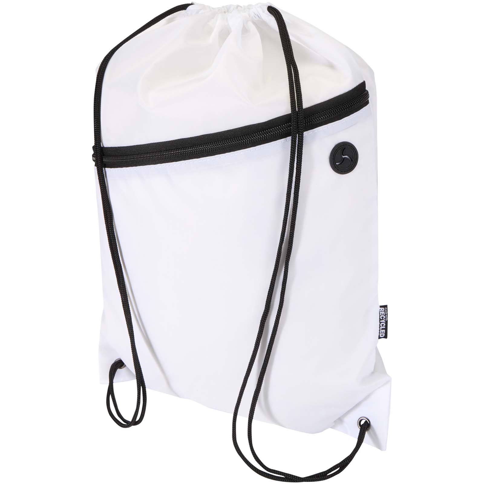 Sac à cordon Oriole en RPET avec poche avant zippée, 5 L Sac à cordon Oriole en RPET avec poche avant zippée, 5 L