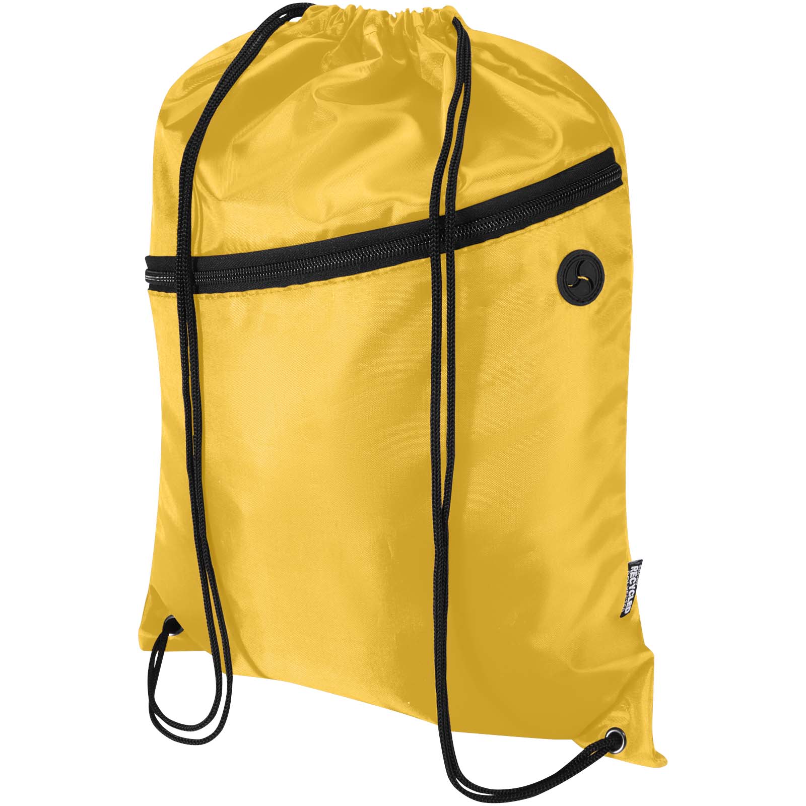 Sac à cordon Oriole en RPET avec poche avant zippée, 5 L Sac à cordon Oriole en RPET avec poche avant zippée, 5 L – vue 3
