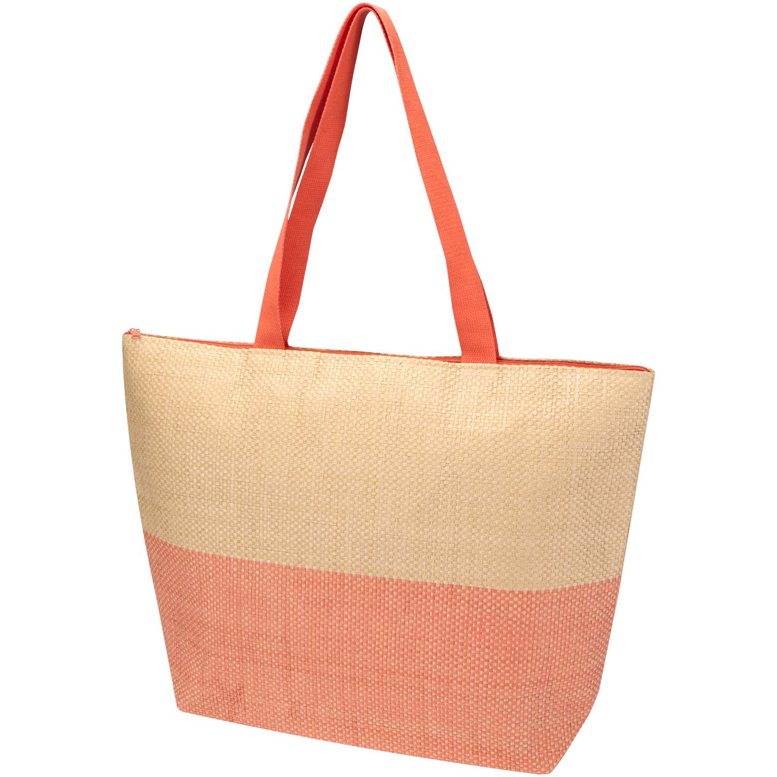Grand sac fourre-tout en papier paille Rhythm avec fermeture à glissière, 21 L Grand sac fourre-tout en papier paille Rhythm avec fermeture à glissière, 21 L