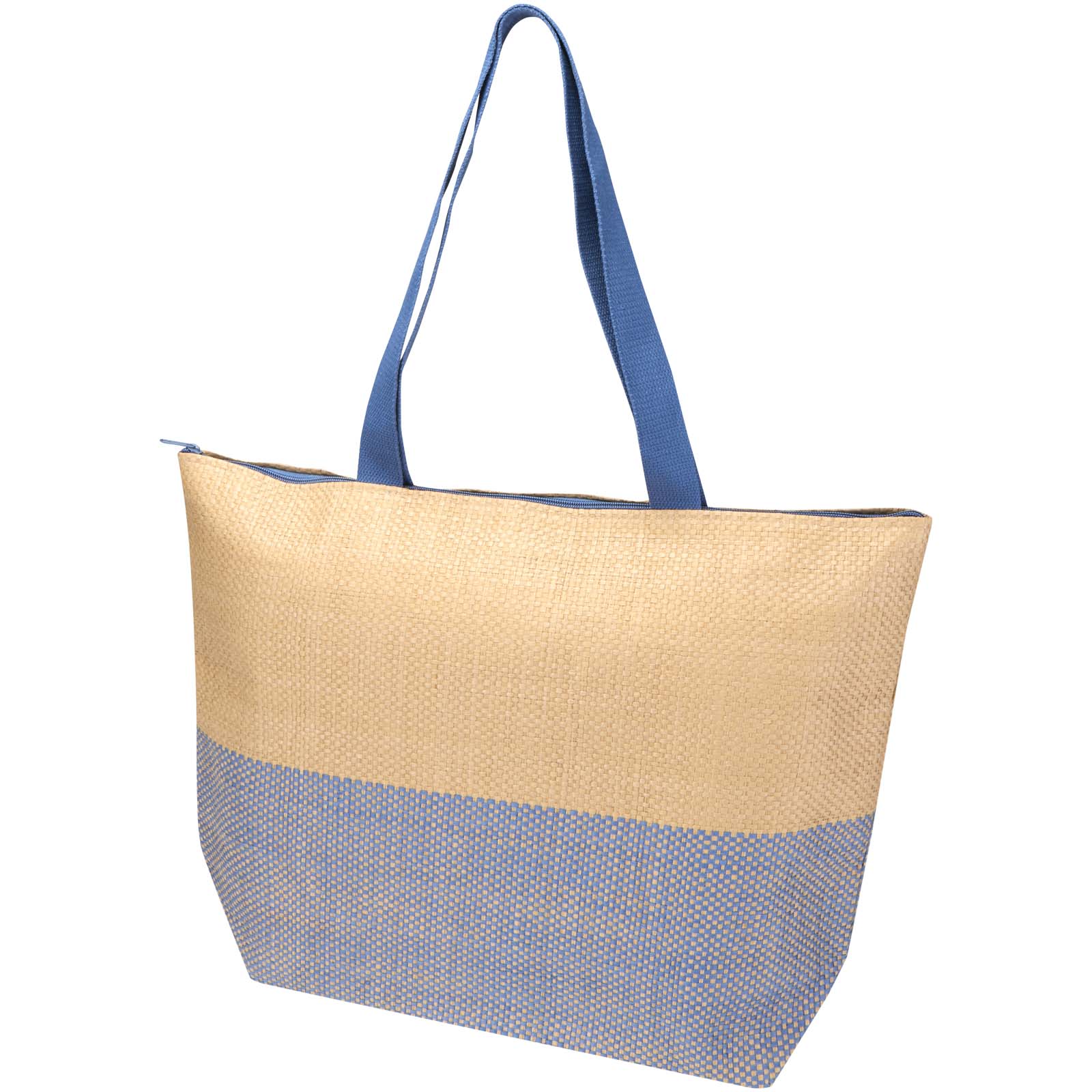 Grand sac fourre-tout en papier paille Rhythm avec fermeture à glissière, 21 L Grand sac fourre-tout en papier paille Rhythm avec fermeture à glissière, 21 L – vue 3