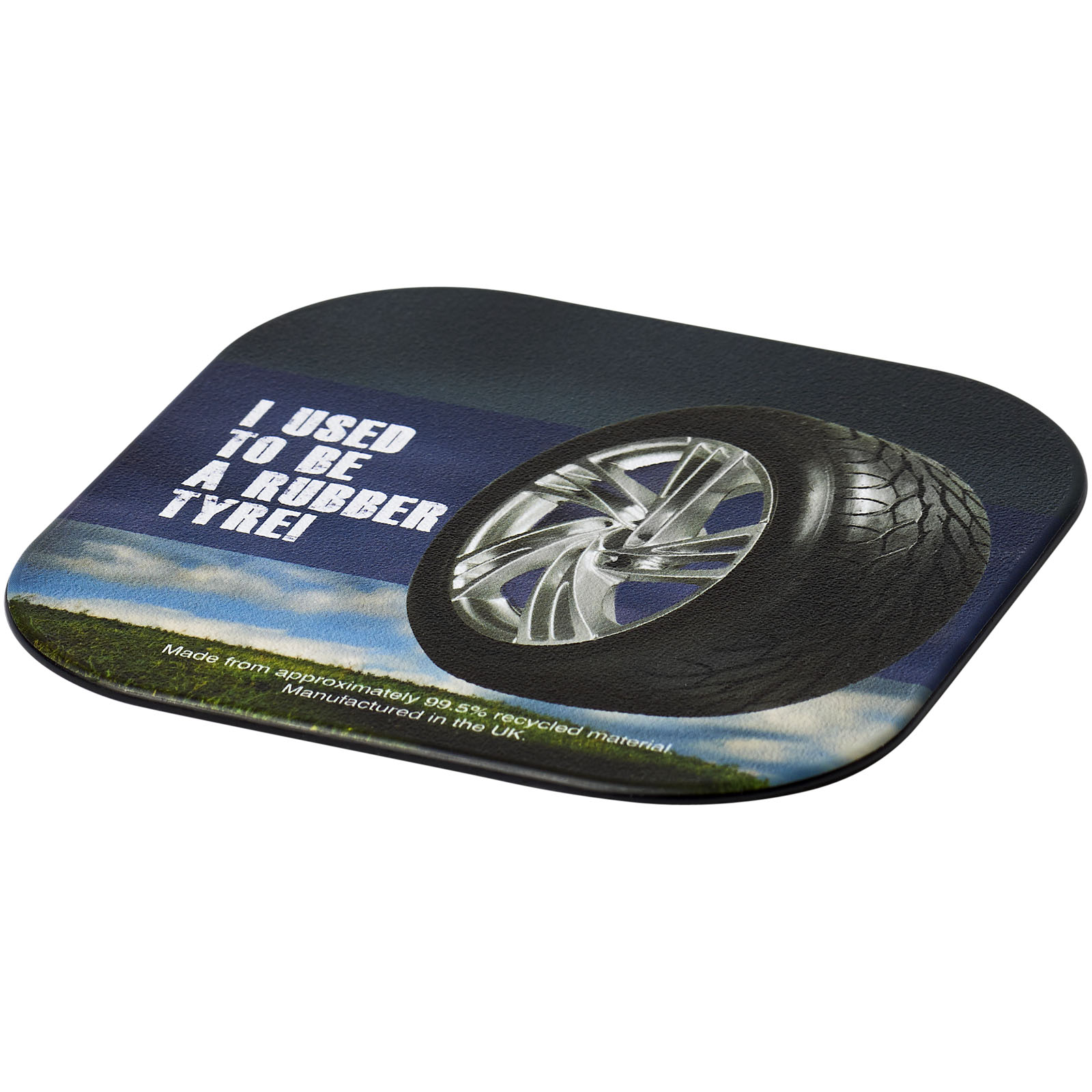 Sous-verre carré Brite-Mat® en pneu Sous-verre carré Brite-Mat® en pneu – vue 2