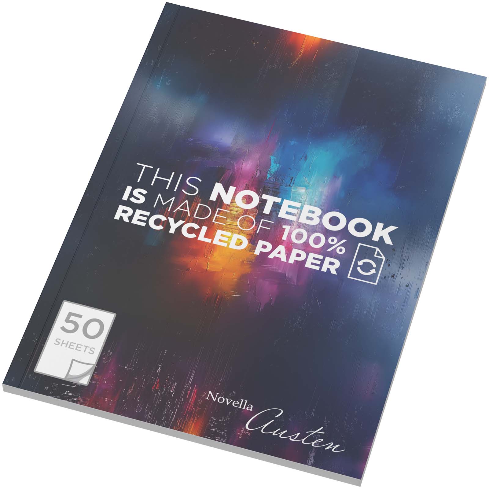 Cahier Novella Austen recyclé A5 à couverture souple de 50 feuilles Cahier Novella Austen recyclé A5 à couverture souple de 50 feuilles