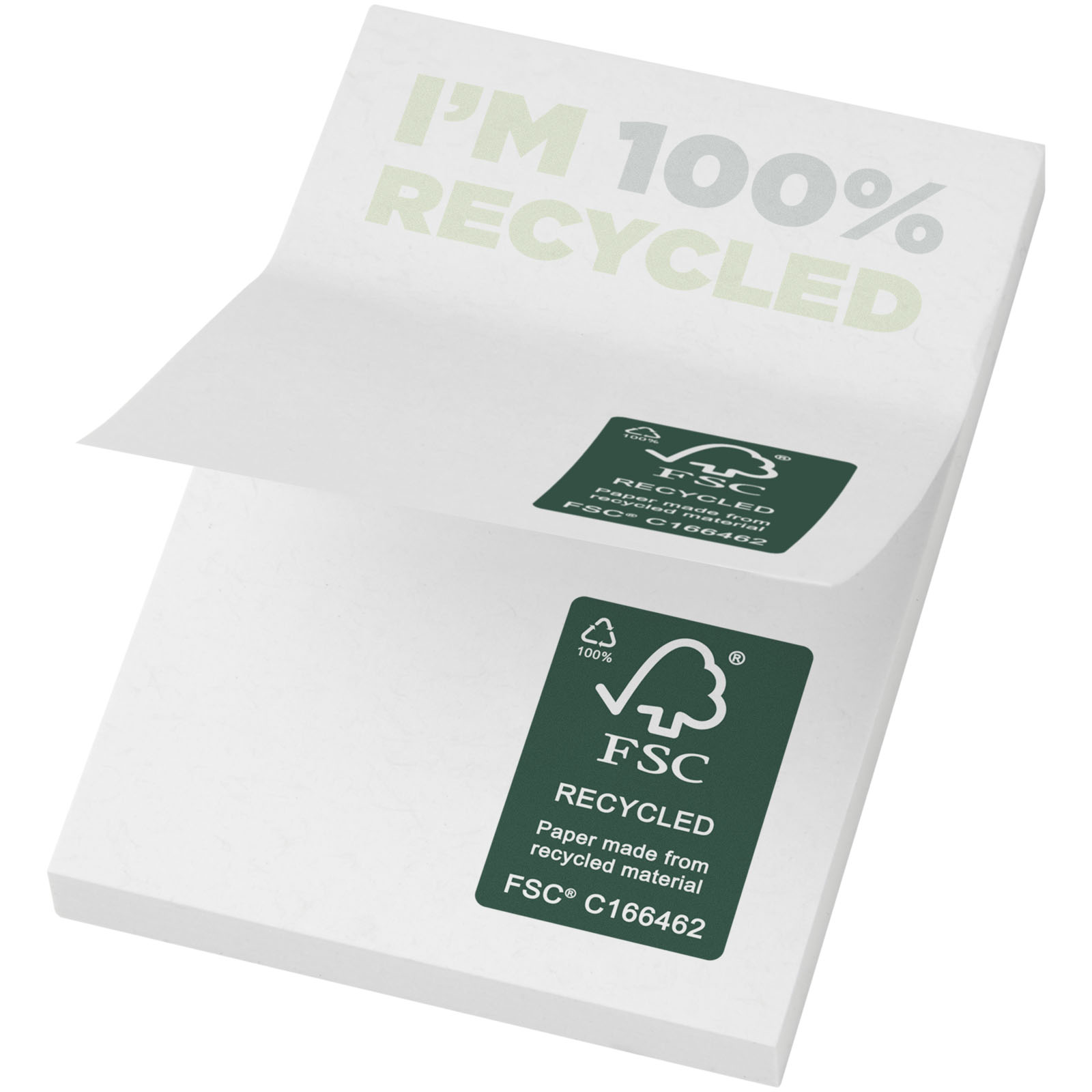 Mémos autocollants recyclés 50 x 75 mm Sticky-Mate® Mémos autocollants recyclés 50 x 75 mm Sticky-Mate®