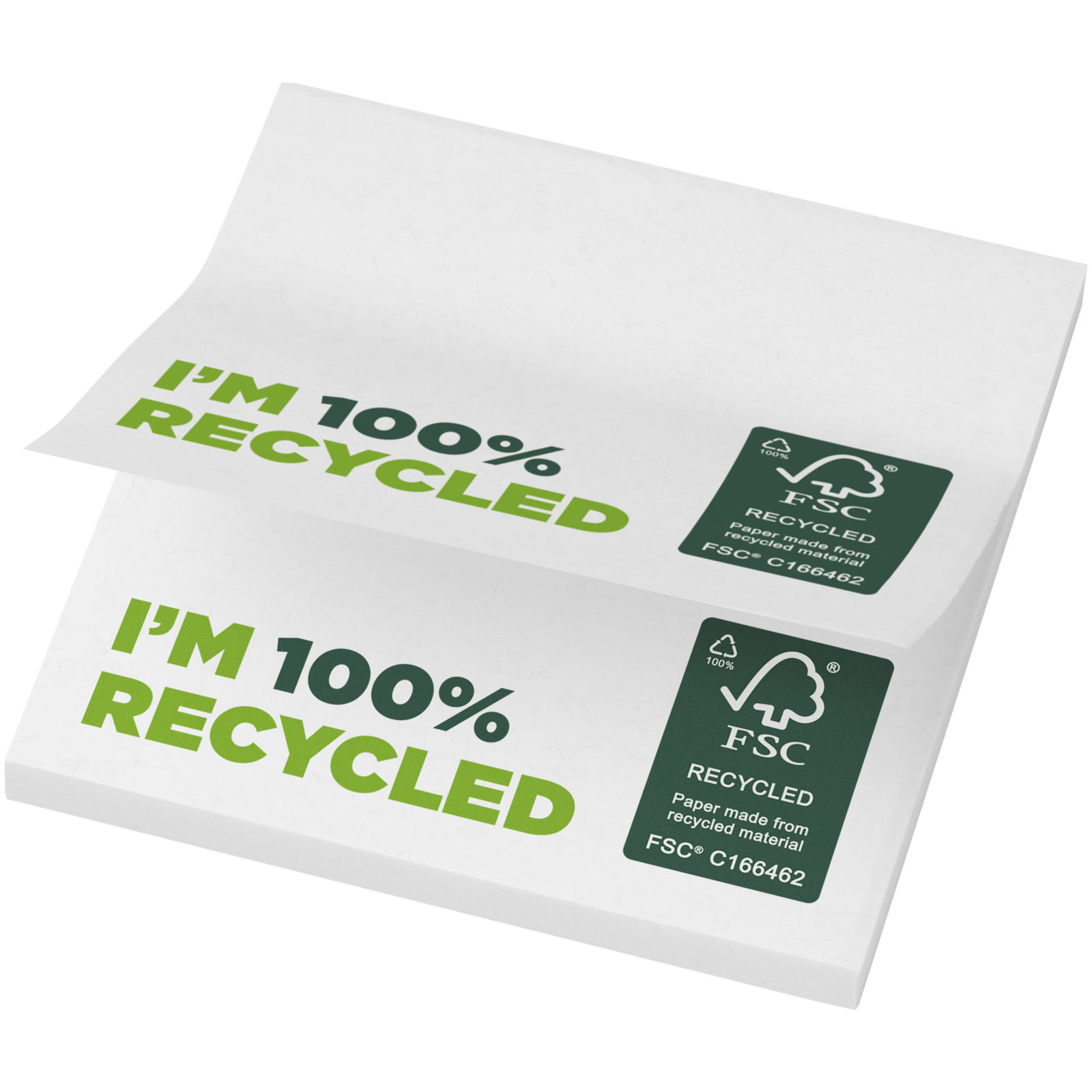 Mémos autocollants recyclés 75 x 75 mm Sticky-Mate® Mémos autocollants recyclés 75 x 75 mm Sticky-Mate®