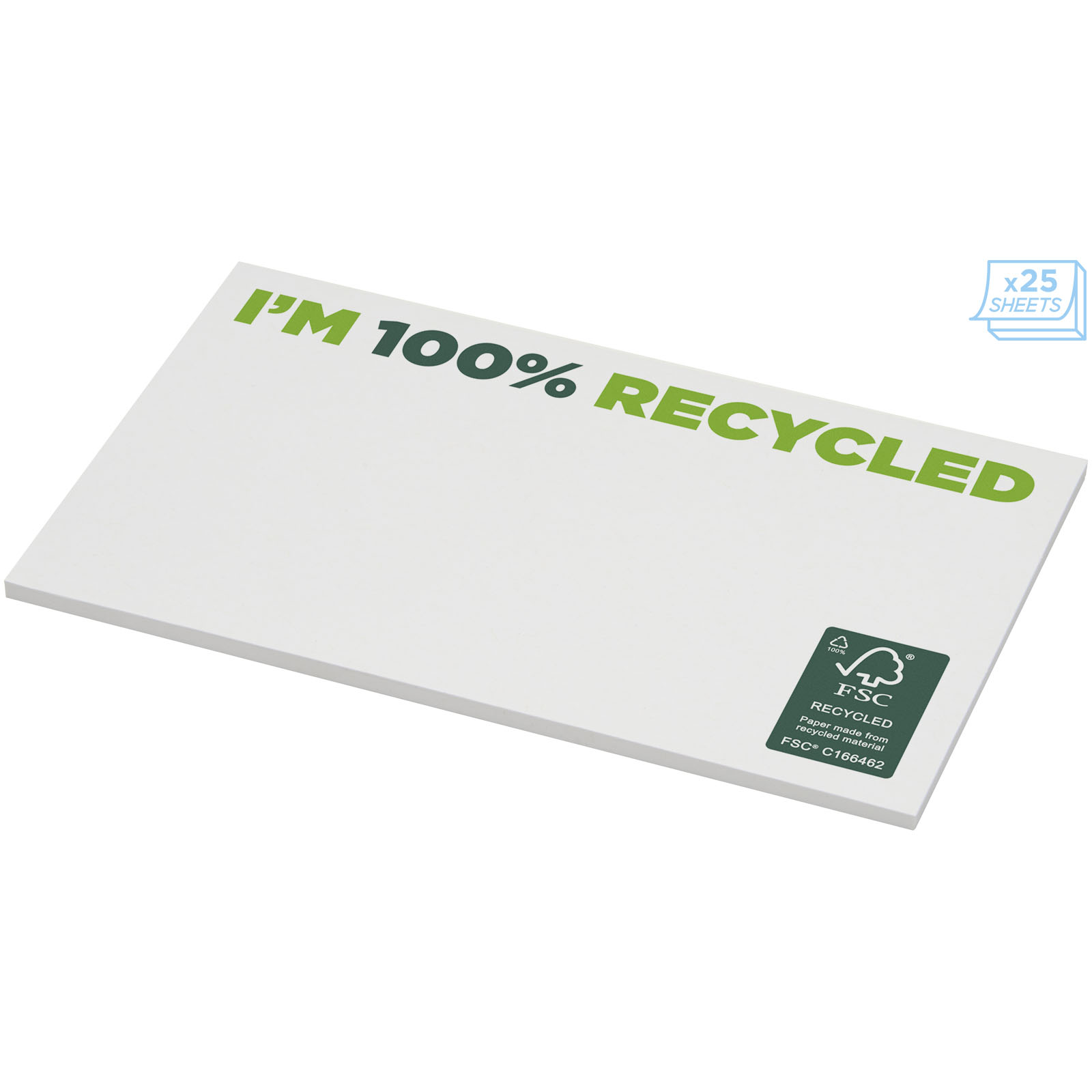 Mémos autocollants recyclés 127 x 75 mm Sticky-Mate® Mémos autocollants recyclés 127 x 75 mm Sticky-Mate® – vue 2