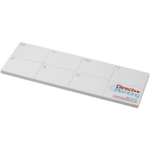 Notes autocollantes recyclées Sticky-Mate® avec agenda imprimé – vue 3