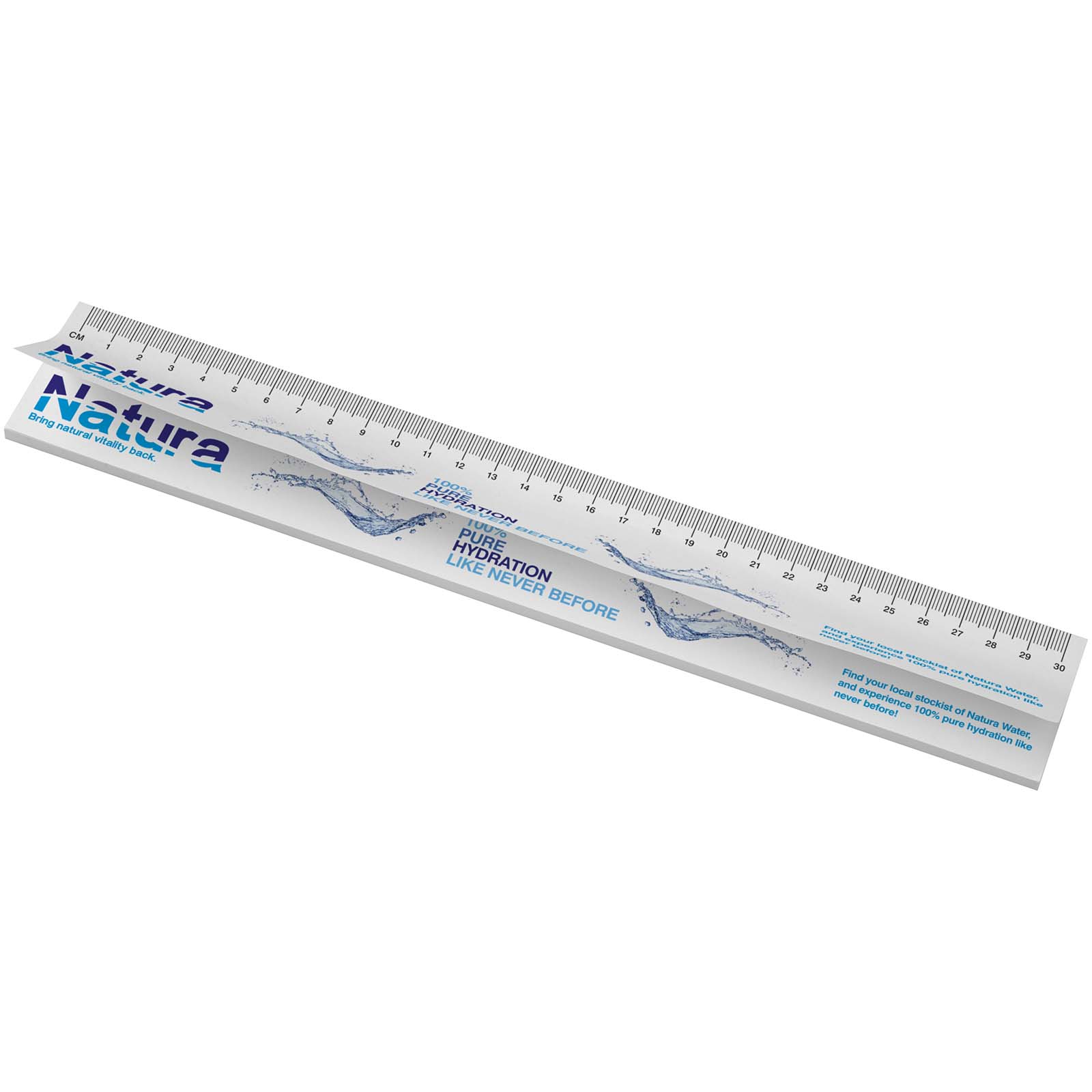 Notes autocollantes recyclées Sticky-Mate® avec règle imprimée 30 cms Notes autocollantes recyclées Sticky-Mate® avec règle imprimée 30 cms – vue 2