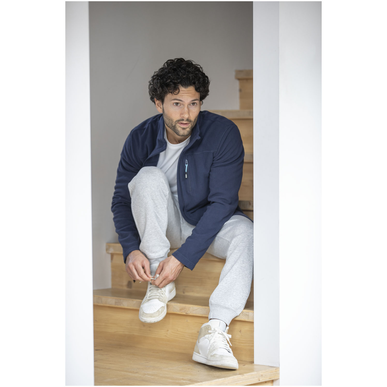 Veste Amber pour homme en polaire recyclée GRS entièrement zippée Veste Amber pour homme en polaire recyclée GRS entièrement zippée – vue 2