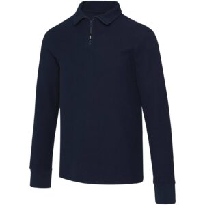 Polo unisexe de 245 g/m² Apollo à manches longues et demi fermeture éclair – vue 2